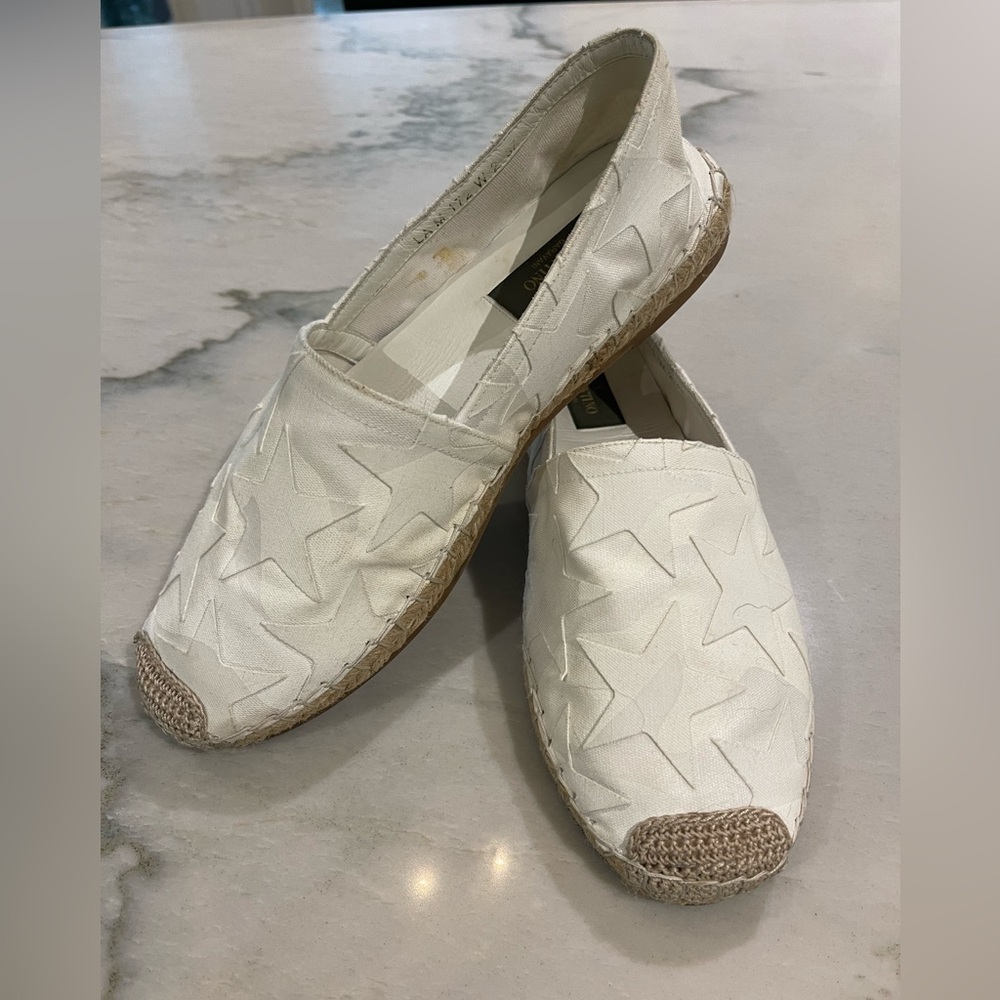 Valentino White Star Espadrilles Size 37